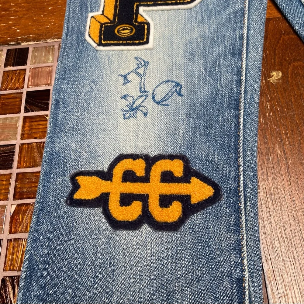 Ralph Lauren The Sullivan Slim Patch Graffiti Jeans